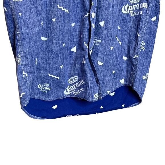 Corona beer logo short sleeve button up shirt size S - Picture 6 of 11